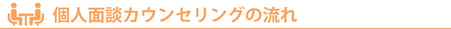 個人面談カウンセリングの流れ